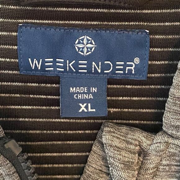 Weekender Sz XL Gray Men’s Front Zipper Side Pocket Hoodie Jacket - Picture 3 of 6